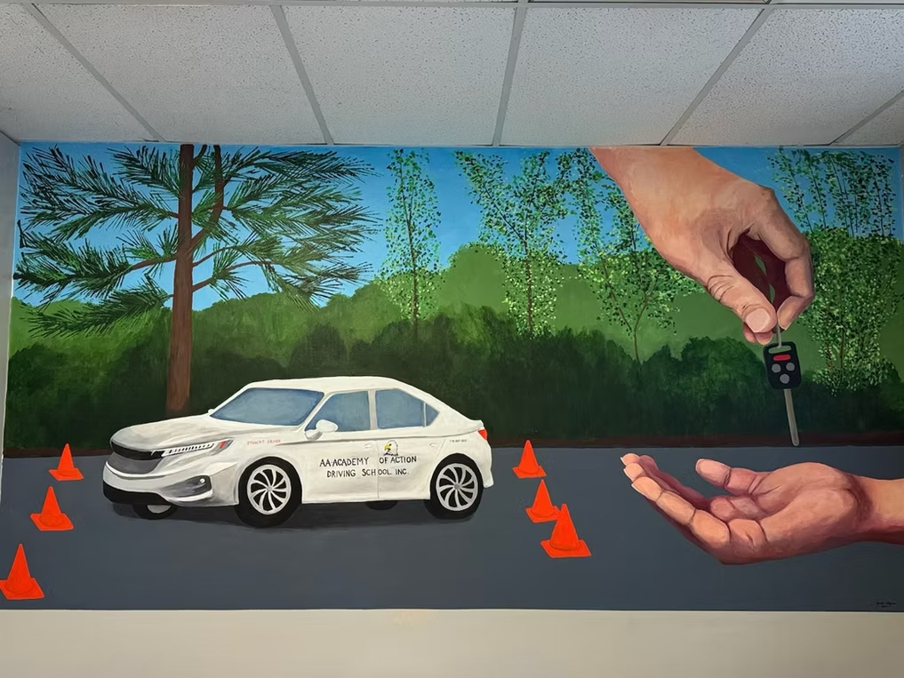 Mural at AA Academy Driving School