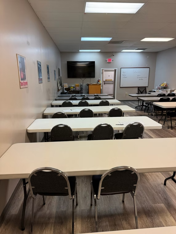 Classroom view at AA Academy Driving School